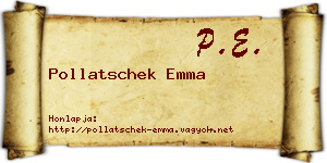 Pollatschek Emma névjegykártya