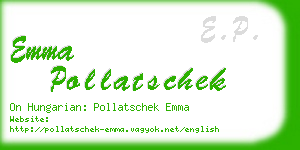 emma pollatschek business card